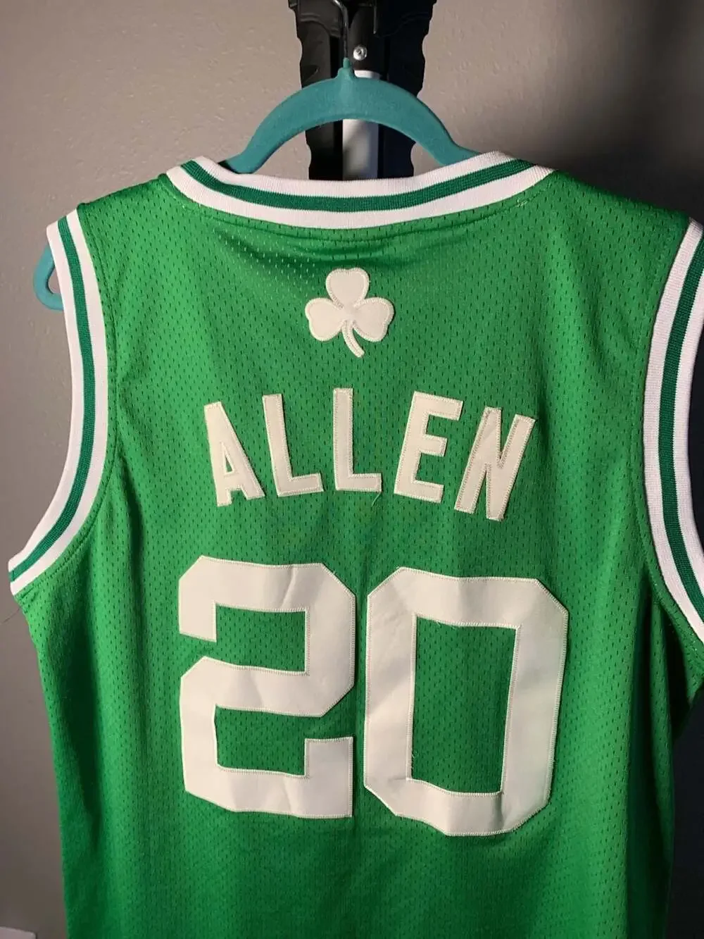 Adidas Boston Celtics Ray Allen #20 NBA Finals Basketball Jersey Green Size 50